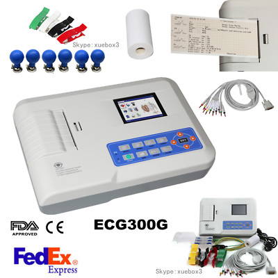 12-lead Digital 3-channel Electrocardiograph ECG/EKG Machine interpretation US