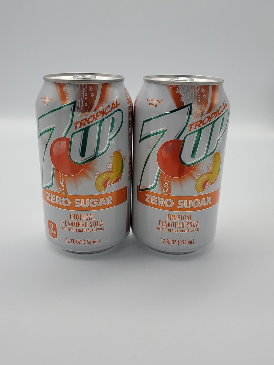 2 Full 2023 Tropical 7up Zero Sugar Limited Edition Exclusive