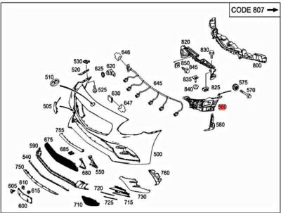 Genuine MERCEDES R172 SLC R172 SLK Basic carrier for bumper 