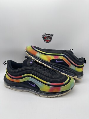 Nike Air Max 97 Shoes Mens Size 14 Multicolor Tie Dye Sneakers CK0841-001 Quick Look At The Nike Air max 97 Rainbow Tie Dye CK0841-001  main image 3