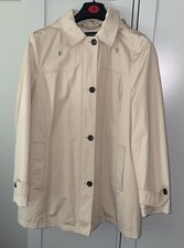 Lands End Raincoat/trench With Removable Padding Liner