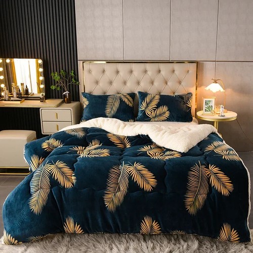 Plaid Super Thick Warm Blankets Winter Autumn Milk Fleece Duvet Thicken Warmth - Picture 4 of 29
