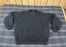 Black Nemesis Sportswear Windbreaker Pullover Sz XL USA Made