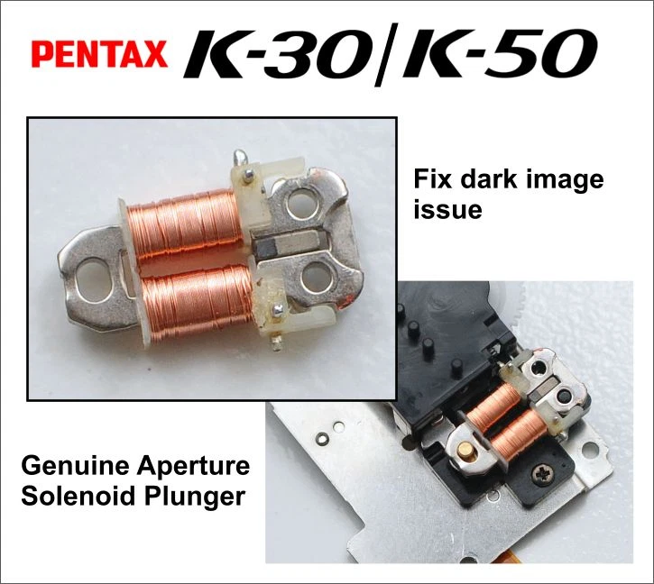 Pentax K-30 K-50 K-70 K-S1/S2 K-500 pieza de solenoide blanco genuino - Japón - Foto 2 de 3