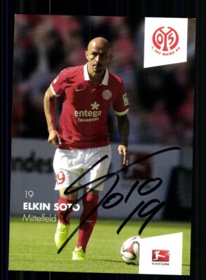 Elkin Soto Autogrammkarte FSV Mainz 05 2014-15 Original Signiert