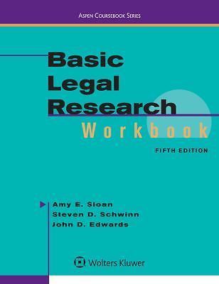 Basic Legal Research Workbook; Aspen Courseb- Amy E Sloan, 1454881402, paperback