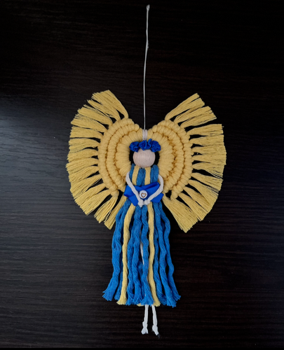Macrame Angel Wall Decor NEW Tapestry Boho Hanging Home Woven Bohemian Handmade - Picture 3 of 6