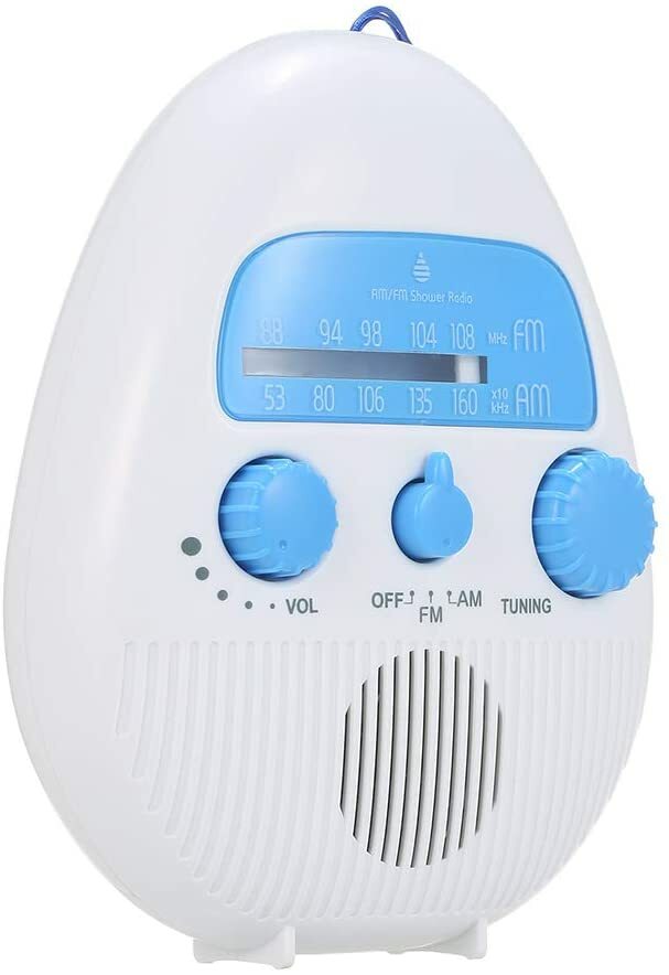 Radio de ducha portátil IPX4 impermeable, baño electrónico FM AM interior al ...