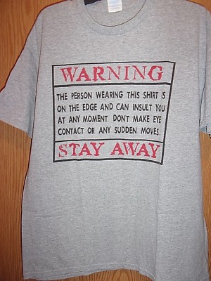 On the Edge Dont make eye contact or sudden moves gray L t shirt