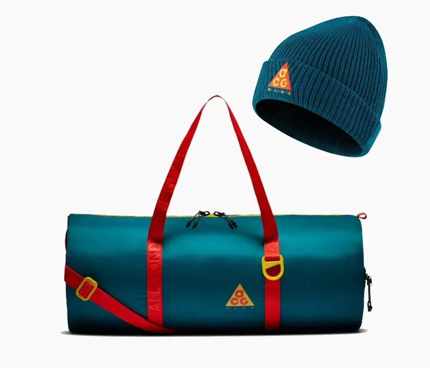 Nike Acg Packable Duffle Bag & Beanie Geode Teal | eBay