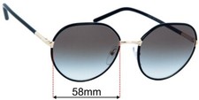 SFx Replacement Sunglass Lenses fits Prada SPR 65X - 58mm Wide