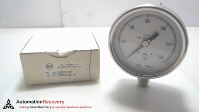 TEL-TRU 4030SS2L-1E8A, PRESSURE GAUGE 4030SS2L1E8A, NEW #303290