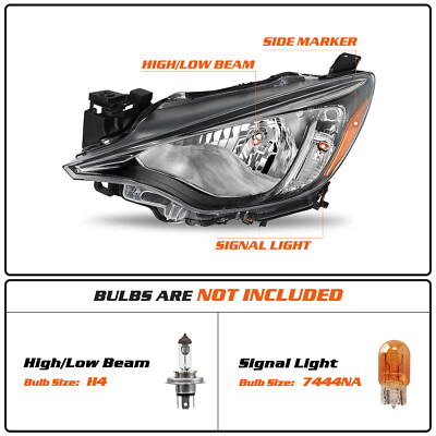 For 2016-2019 Toyota Yaris 2016 Yaris iA Sedan Headlights Halogen