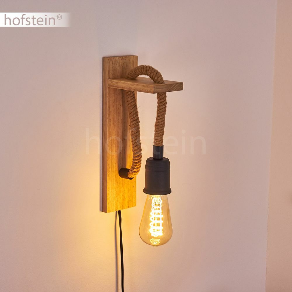 Vintage Wand Leuchten Schalter Holz/schwarz Wohn Schlaf Zimmer