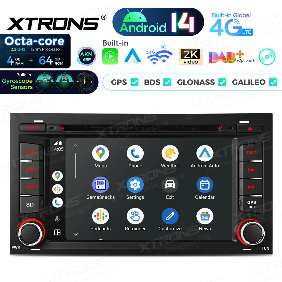7" Octa Core Android 14 Car Stereo GPS Navi DVD DSP 4G 64G WIFI for SEAT LEON - Image 3 of 4