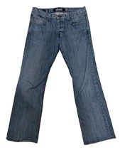 Rock & Republic Jeans Blue Bootcut Distressed Mens Size 36x33 EUC