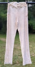 1840  S HAND SEWN FINE LINEN BROAD FALL / FALL FRONT PANTS 