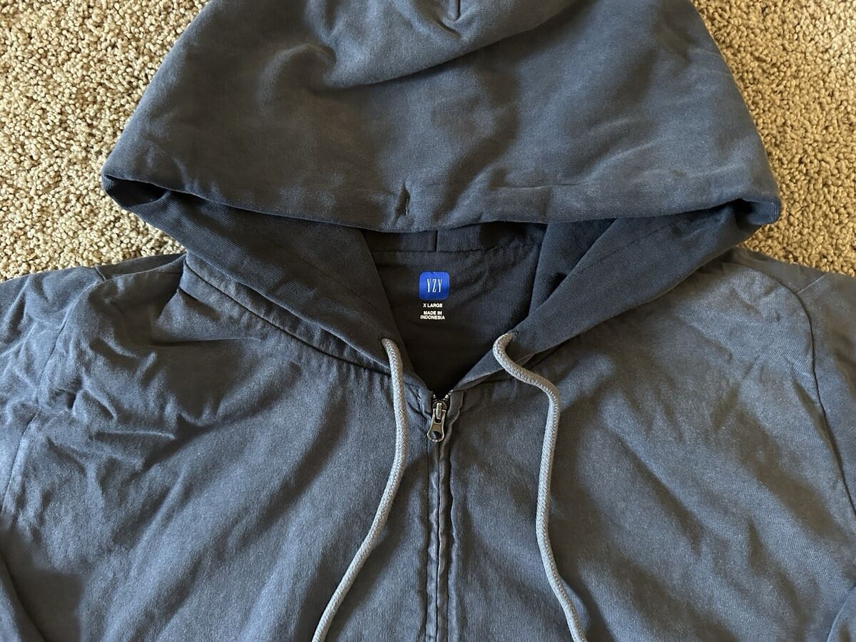 Size XL - Yeezy Gap Zip Up Drawstring Hoodie Poetic Black Size XL - Yeezy Gap Zip Up Drawstring Hoodie Poetic Black