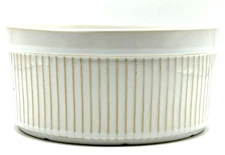 Pleated Soufflé Casserole Dish 8” x 4" Deep TG Green England Vintage