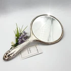 Antique Sheffield Silver Plated Mirror Toilet Mirror