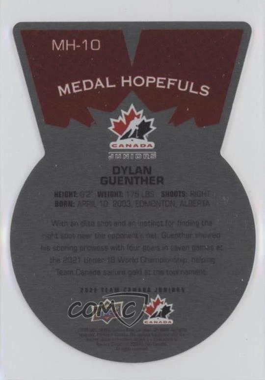2022 Upper Deck Team Canada Juniors Medal Hopefuls Dylan Guenther Rookie RC - Image 2 of 2