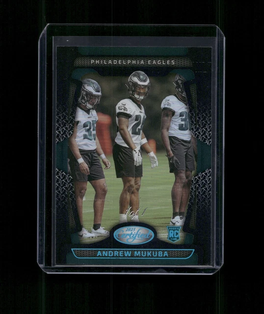 2025 Panini Certified Andrew Mukuba #120 Black Rookie RC 1/1 Eagles (G)
