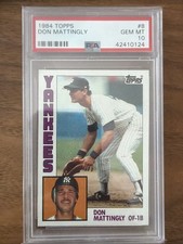 1984 Topps #8 DON MATTINGLY RC ROOKIE New York Yankees PSA 10