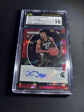 2020-21 Prizm Draft Picks Prospect Red Ice Xavier Tillman Rookie Auto CSG 10