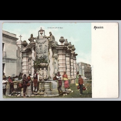 Postcard Fuente del Salto de Agua Mexico Architecture