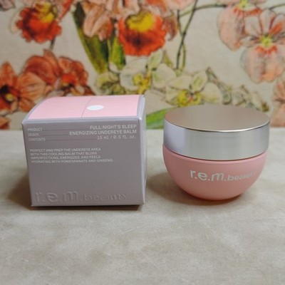 R.E.M. Beauty Full Night's Energizing Undereye Balm Full Size 0.5 oz New Box REM