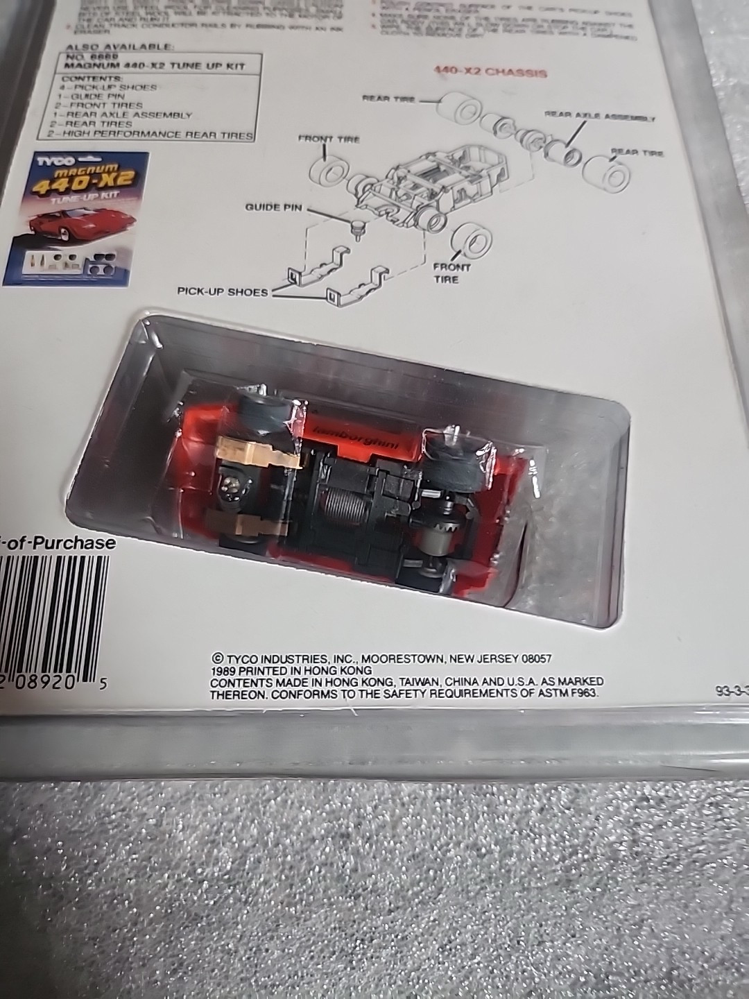 BRAND NEW TYCO MAGNUM 440-X2 RED LAMBORGHINI 1989 HO SLOT CAR SEALED NOS