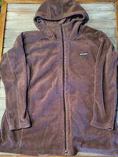 Columbia Benton Springs Beige Hooded Fleece Jacket Women Dual Zip, Plus Size 3X