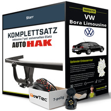 Für VW Bora Limousine Typ 1J2 Anhängerkupplung starr +eSatz 7pol uni. 98-05 NEU