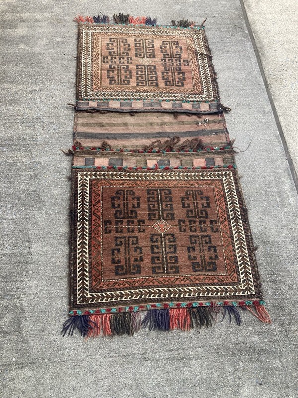 Vintage Horse Wool Saddle Bags Middle Eastern Original Condition