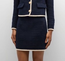 NWT Veronica Beard Favorite Roman Tweed navy blue skirt sz 0