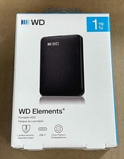 WD ELEMENTS 1TB PORTABLE HDD (WDBDTV0010BBK-WESN) BRAND NEW SEALED.