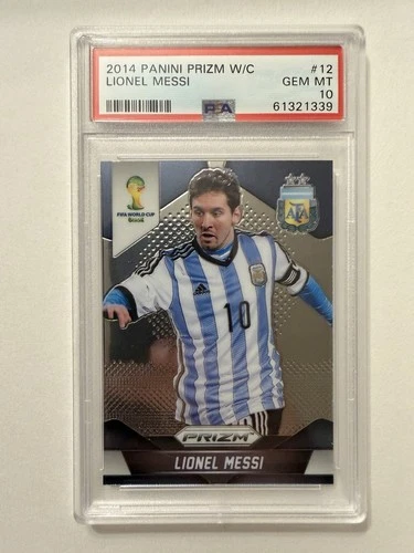 2014 Panini Prizm World Cup - #12 Lionel Messi - PSA 10 - Argentina Soccer
