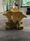 Mccoy Gloss Yellow Triple Lily Vase