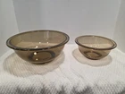 Pre Owned Vin. Pyrex Smoked Gray Glass Nesting Mixing Bowls #322 #325 Set of 2