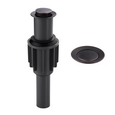 ALEASHA Pop Up Sink Drain Without Overflow, Bathroom Oil Rubbed Bronze