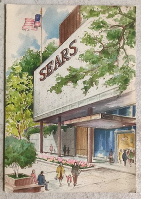 #ad Vintage 1970s Sears Roebuck Employee Birthday Card Retail Ephemera $15.00
