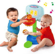 Basketball Hoop for Kids Toddlers, Infant 2 in 1 Sports Toy Set, With