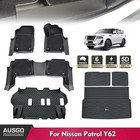 AUSGO Double-Layer Floor Mats Boot Liner Set for Nissan Patrol Y62 2012-Onwards