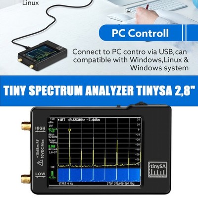 Handheld Tiny Spectrum Analyzer tinysa 2,8'' LCD 100khz-960mhz Touch Control Kit