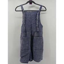 Zenana Overalls Women Marlin Blue Gauze Tie Strap Large