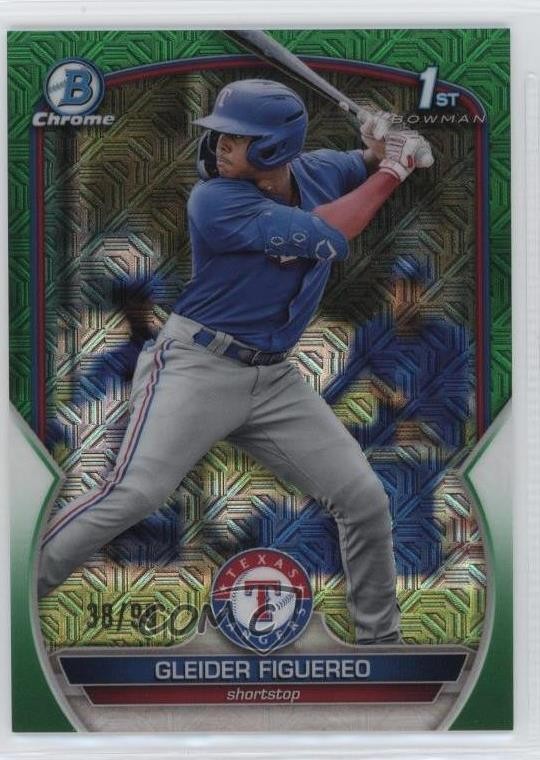 2023 Bowman Mega Box Green Mojo Refractor 38/99 Gleider Figuereo #BCP-59 0fz3