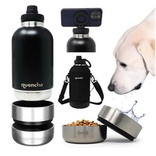 64oz Portable Dog Water Bottle for Hiking Travel Camping  4-in-1 Stainless Stee