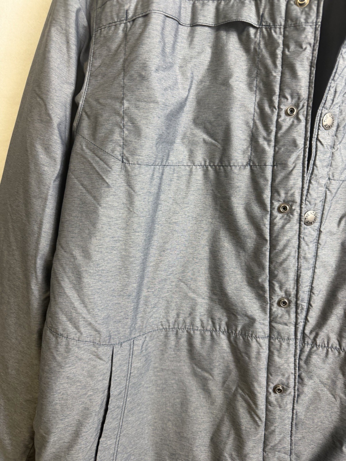 Men’s Medium North Face Button Down Jacket Gray - image 2