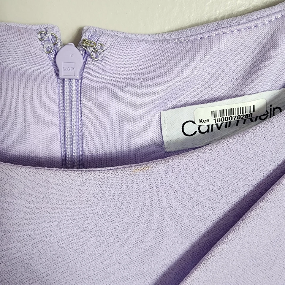 Calvin Klein Office Business Sheath Dress Lavender Purple 10 - Image 4 of 4