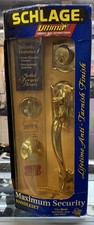 Schlage "Century" Maximum Security Handleset, Solid Brass, 4 Pc., Ultima Finish